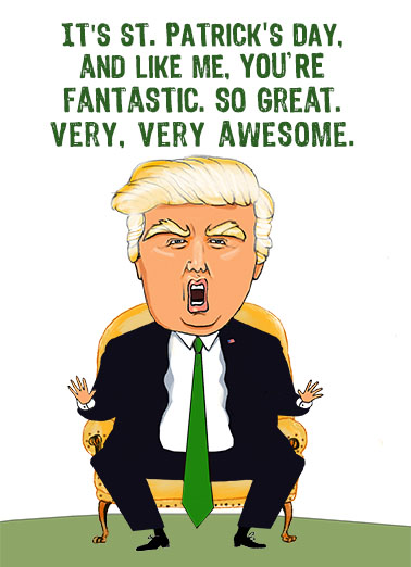 Trump Like Me StP St. Patrick's Day Ecard Cover