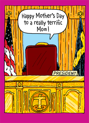 Trump Oval Office Mom Mother's Day Card Cover