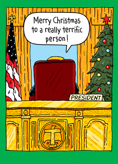 Trump Oval Office Xmas  Card Cover