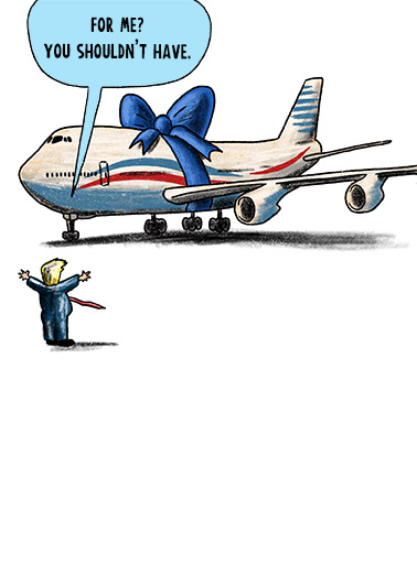 Trump Plane FD For Dad Ecard Cover