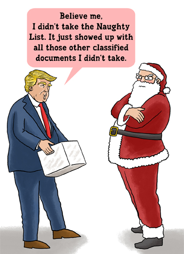 Trump Santa Box Christmas Ecard Cover