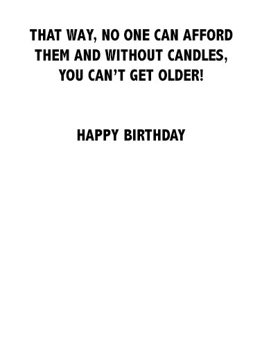 Trump Tariff Candles Birthday Ecard Inside