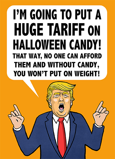 Trump Tariff Halloween President Donald Trump Ecard Cover