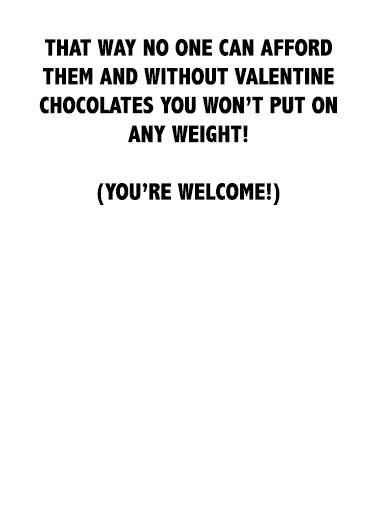 Trump Tariff Valentine Valentine's Day Card Inside
