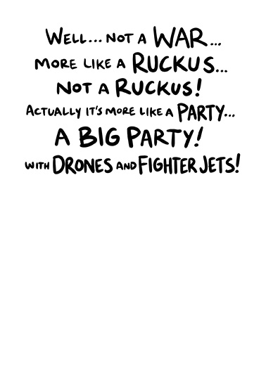 Trump War Birthdays Birthday Card Inside