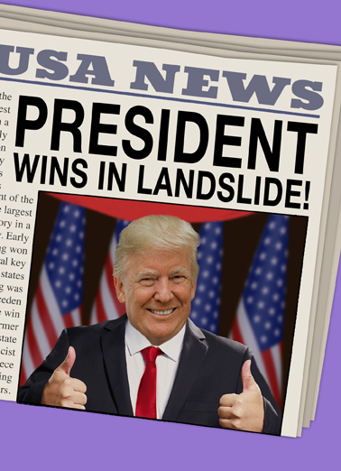 Trump Wins Hal  Card Cover
