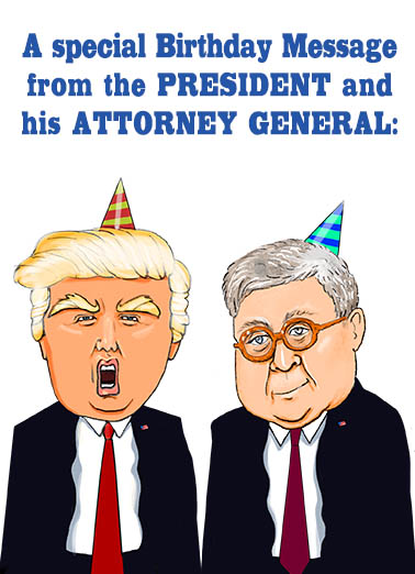 Trump and Barr Hillary Clinton Ecard Cover