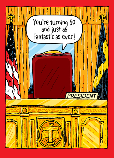 Tump Oval Office 50  Card Cover