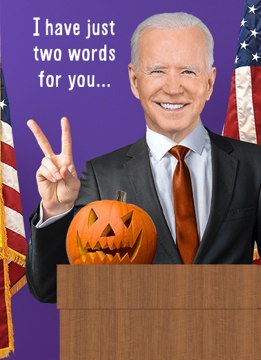 Two Words HAL Halloween Card Cover