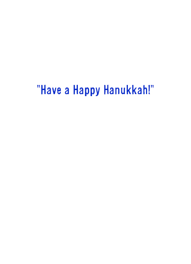 Two Words Hanukkah Hanukkah Card Inside