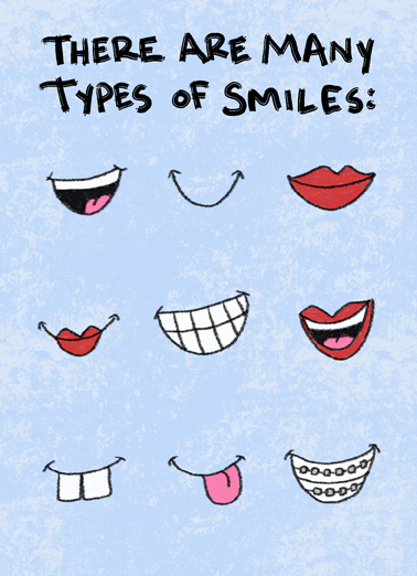 Types Of Smiles  Ecard Cover