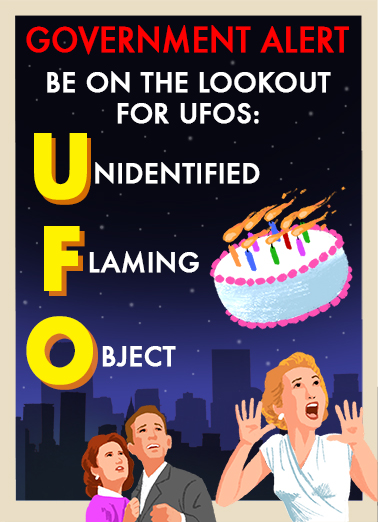 UFOs Cake Card Cover