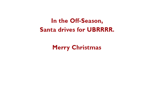 Ubrrr Christmas Ecard Inside