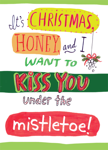 Under Mistletoe Christmas Card Cover