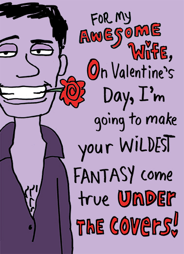 Under the Covers Valentine's Day Card Cover