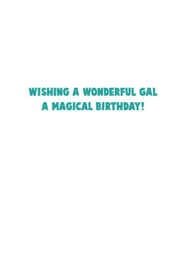 Unicorn Birthday Birthday Ecard Inside