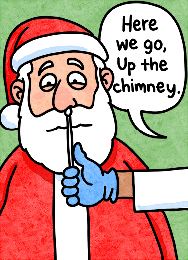 Up the Chimney Humorous Ecard Cover