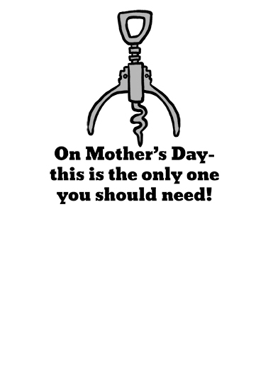 Utensils Mother's Day Card Inside
