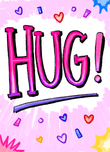 VAL Hug Illustration Ecard Cover
