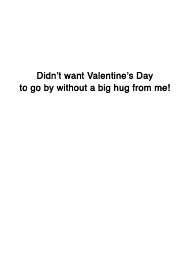 VAL Hug Valentine's Day Card Inside