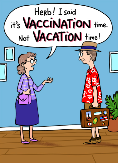 Vaccination Time Social Distancing Card Cover