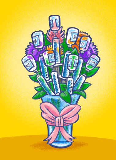 Vaccine Bouquet Coronavirus Ecard Cover