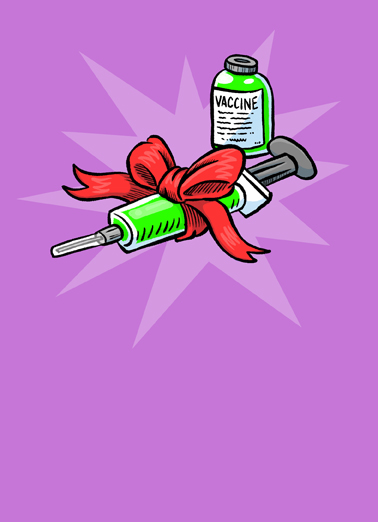 Vaccine Present Birthday Card Cover