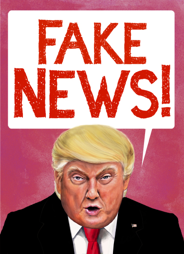 Val Fake News President Donald Trump Card Cover