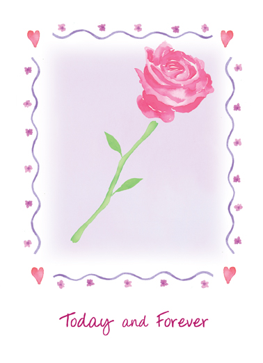 Val Forever Rose Flowers Card Cover
