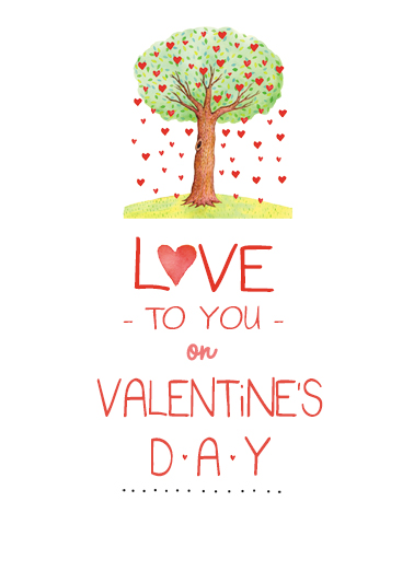 Val Love Tree  Ecard Cover