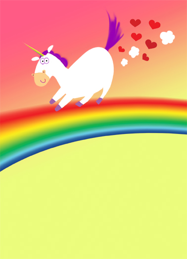 Val Unicorn Toots Valentine's Day Ecard Cover