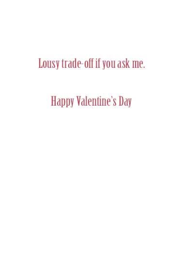 Val Woman Swinging Valentine's Day Card Inside