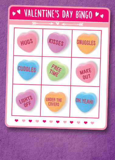 Valentine Bingo Valentine's Day Card Cover