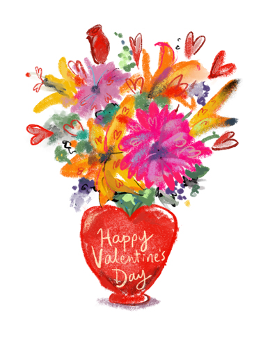Valentine Bouquet Valentine's Day Card Cover