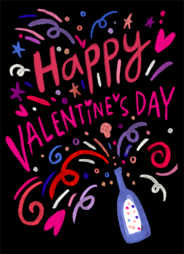 Valentine Burst Valentine's Day Card Cover