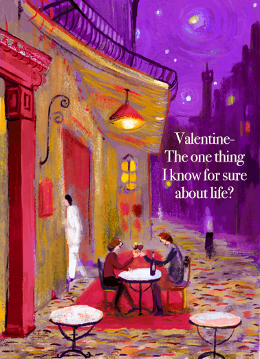 Valentine Cafe For Her Ecard Cover