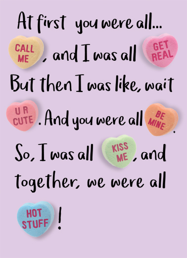 Valentine Candy Hearts  Ecard Cover