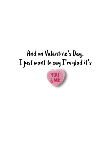 Valentine Candy Hearts Valentine's Day Ecard Inside