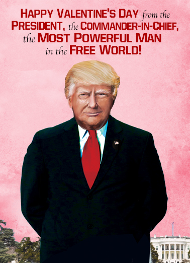 Valentine Commander President Donald Trump Ecard Cover