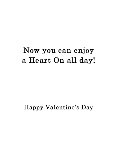 Valentine Directions  Card Inside