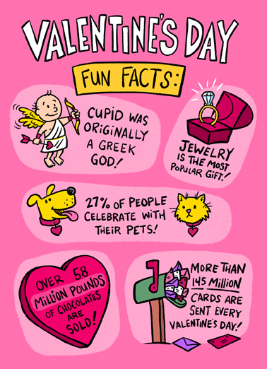 Valentine Facts Illustration Card Cover