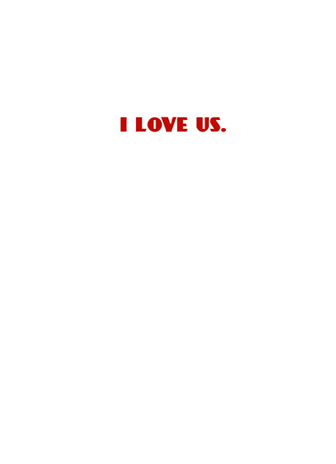 Valentine I Love Us Valentine's Day Card Inside