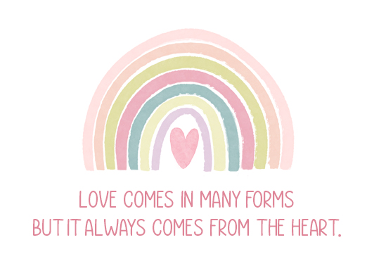 Valentine Rainbow Valentine's Day Card Cover