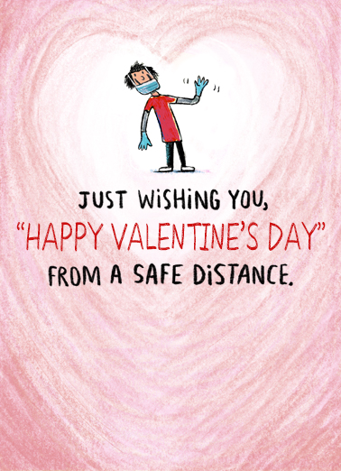 Valentine Safe Distance Valentine's Day Ecard Cover