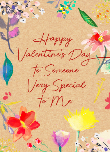 Valentine Special to Me Flowers Card Cover