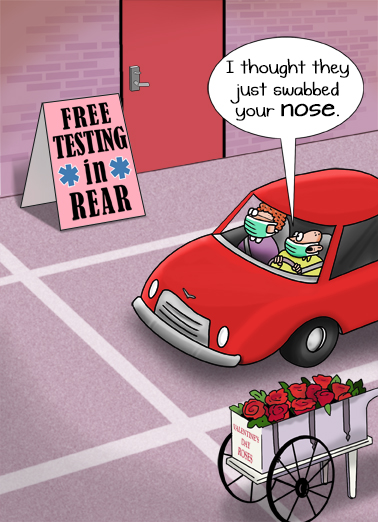 Valentine Testing Quarantine Ecard Cover