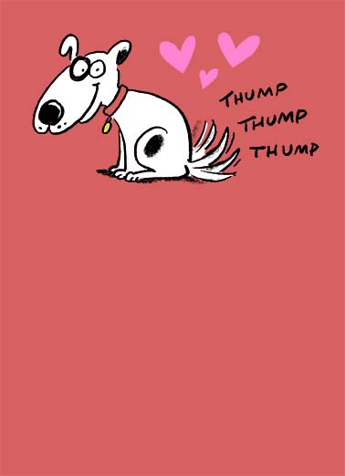 Valentine Thumps Dogs Card Cover