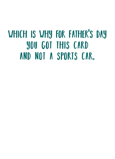 Value of a Dollar Dad  Ecard Inside