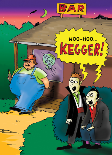 Vampire Kegger Cartoons Card Cover