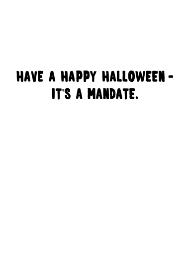 Vampire Mask Mandate Halloween Card Inside